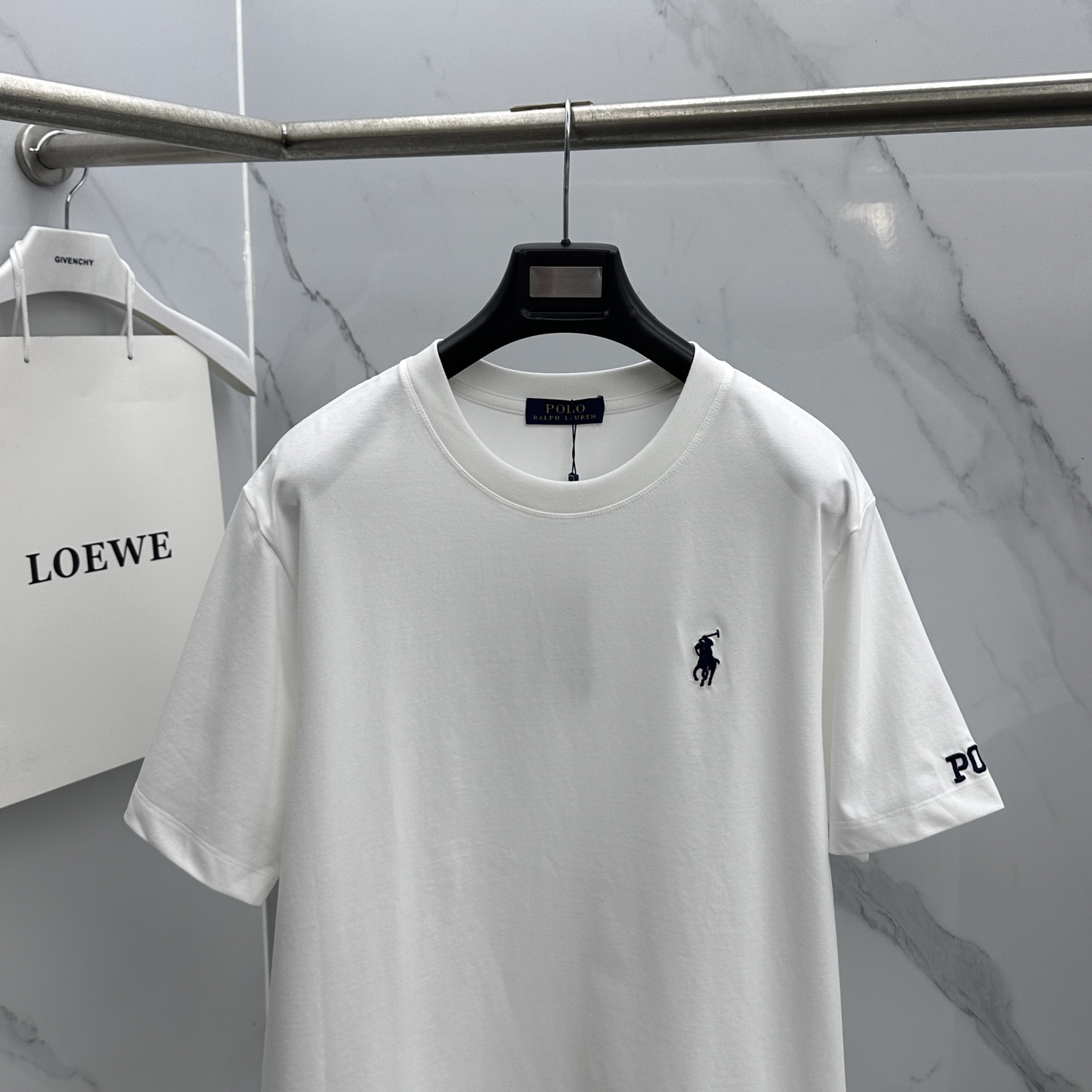 🆕Polo 新款首发专柜最新款短袖圆领T恤 高端订制 胸前品牌logo重工艺设计 高端长绒棉面料.手感柔