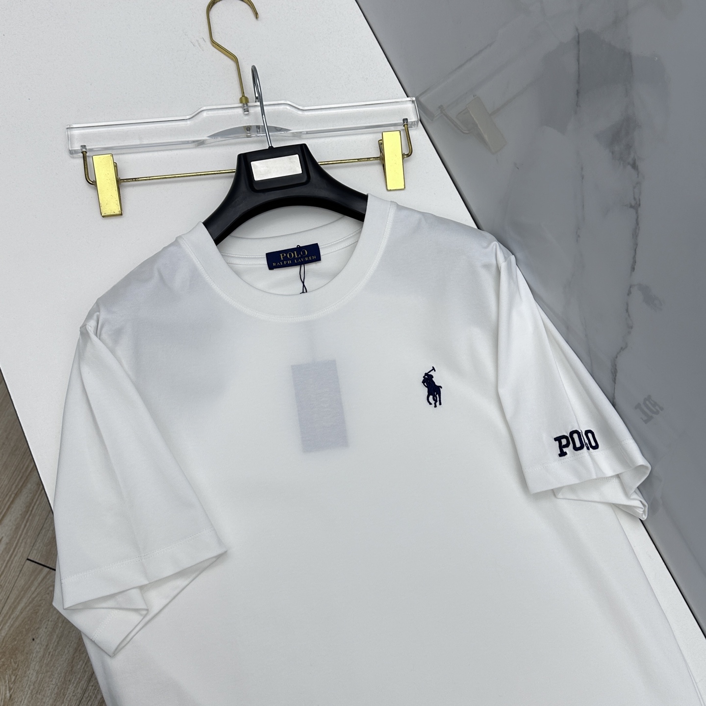 🆕Polo 新款首发专柜最新款短袖圆领T恤 高端订制 胸前品牌logo重工艺设计 高端长绒棉面料.手感柔