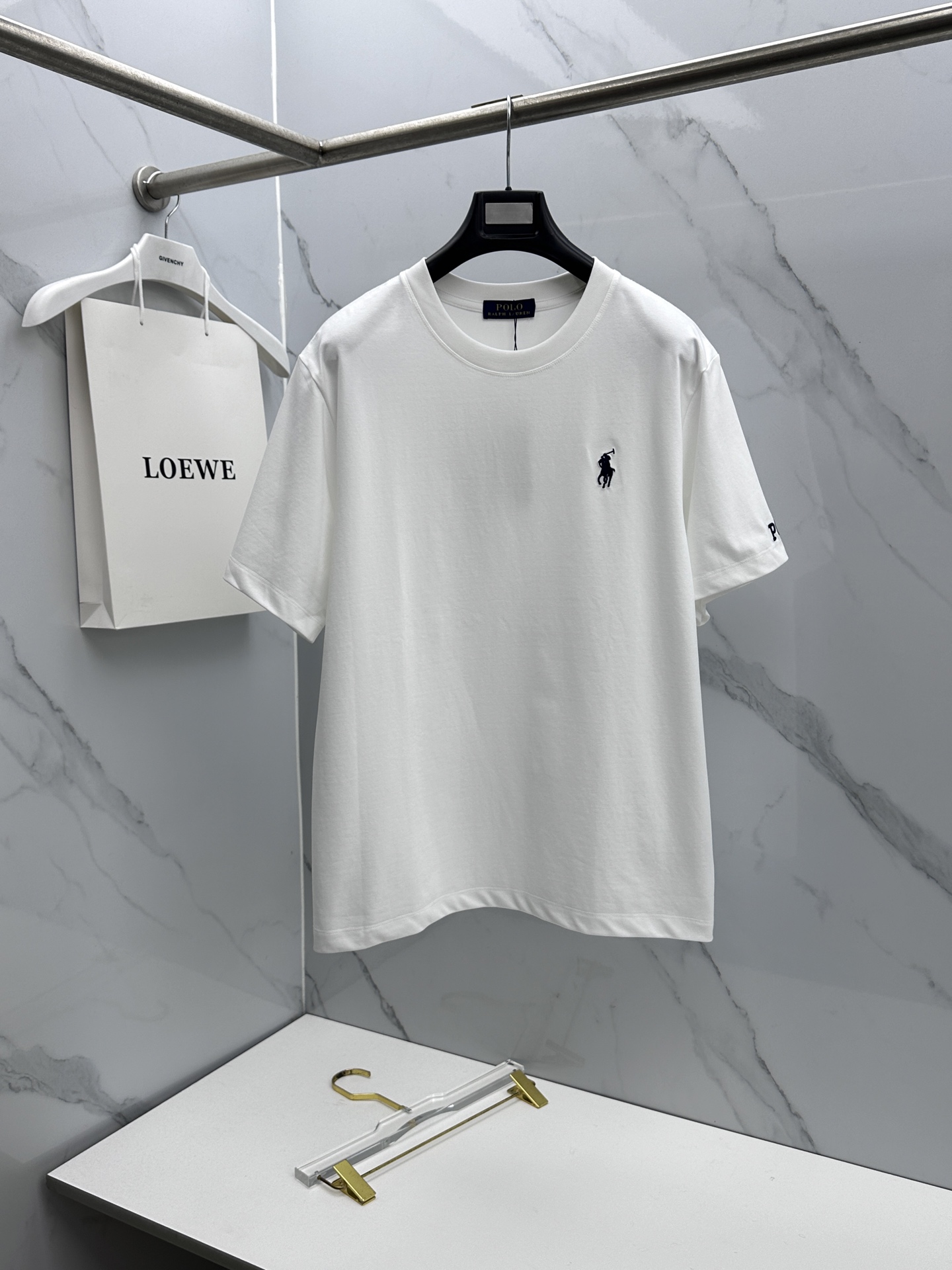 🆕Polo 新款首发专柜最新款短袖圆领T恤 高端订制 胸前品牌logo重工艺设计 高端长绒棉面料.手感柔