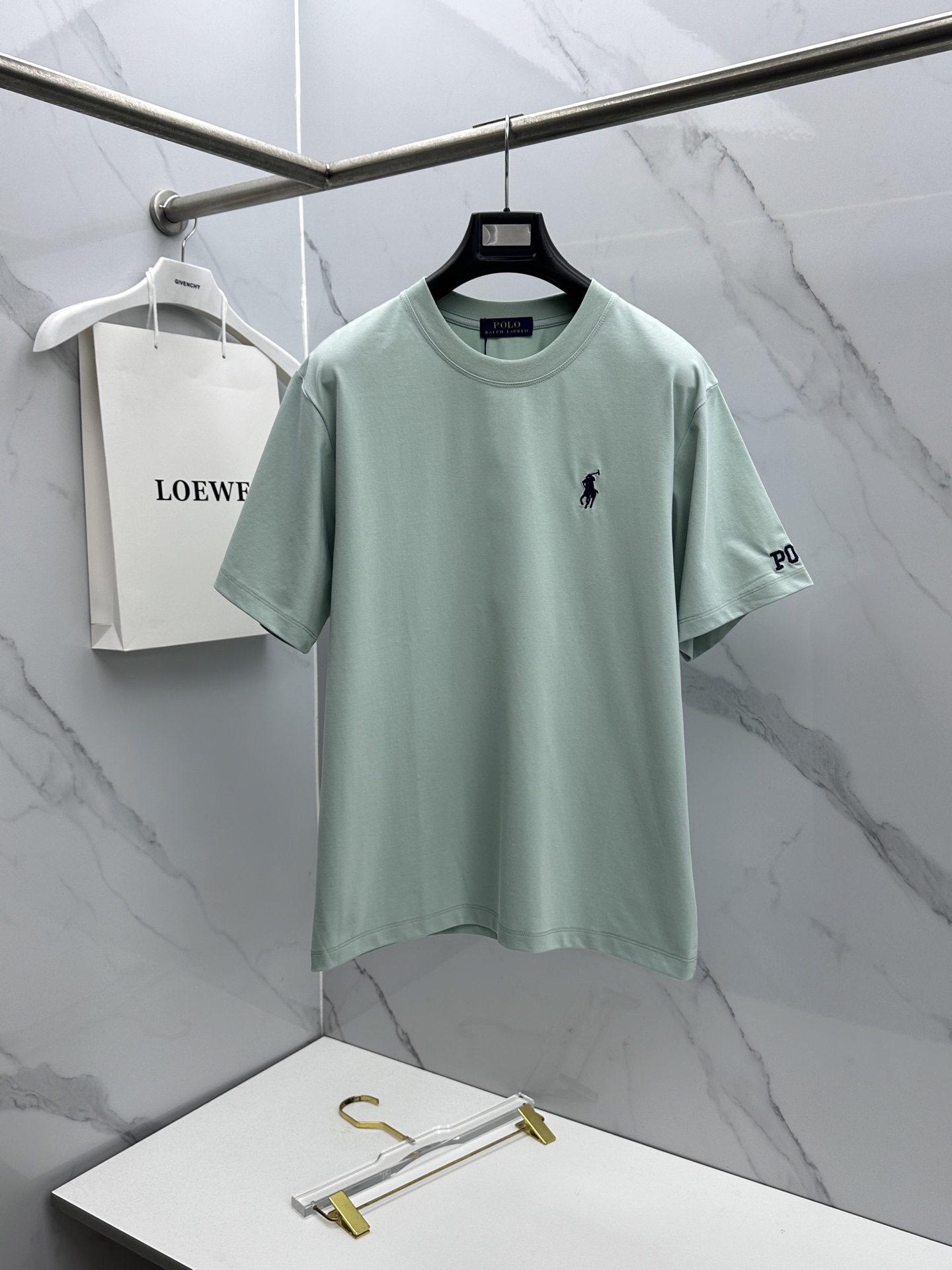 🆕Polo 新款首发专柜最新款短袖圆领T恤 高端订制 胸前品牌logo重工艺设计 高端长绒棉面料.手感柔