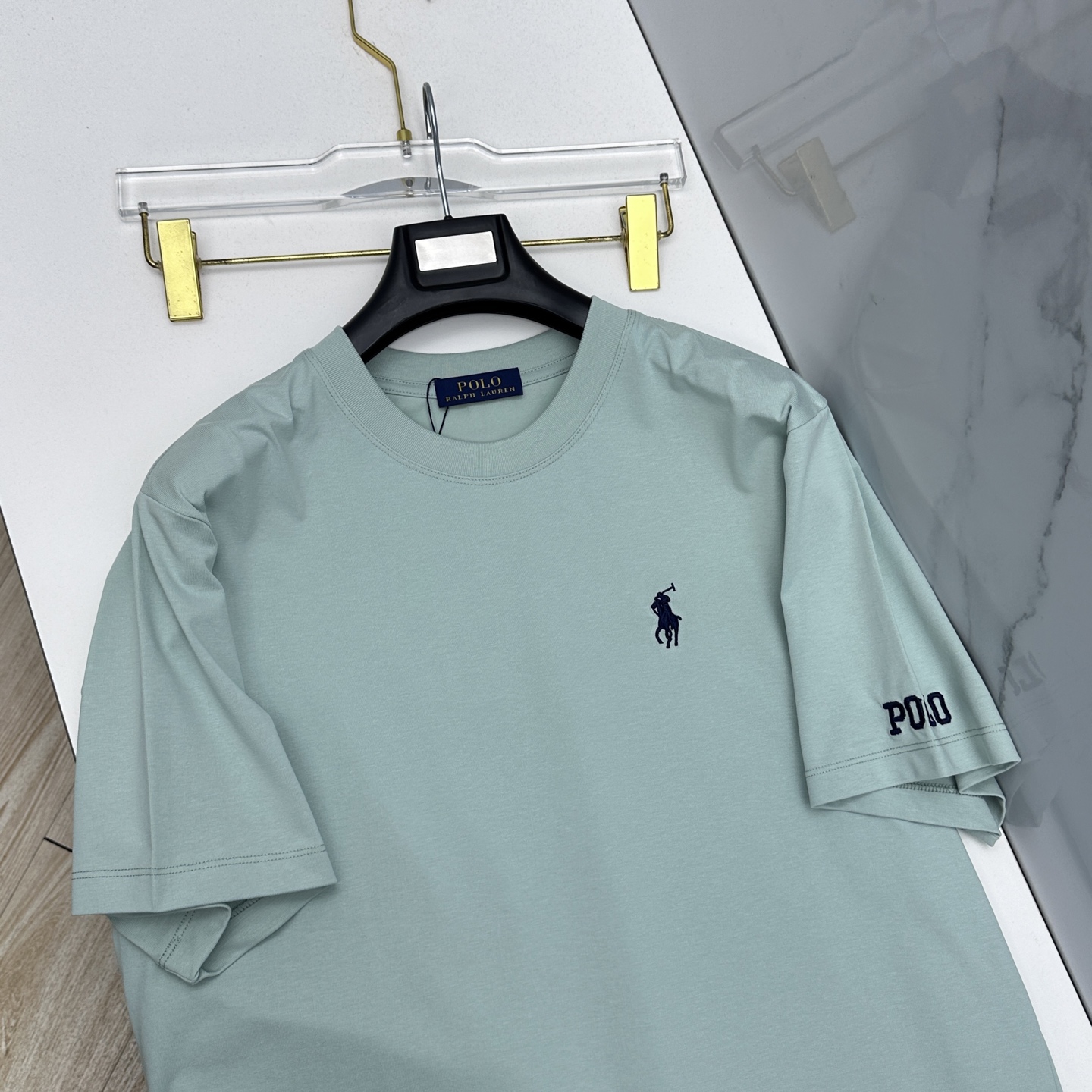 🆕Polo 新款首发专柜最新款短袖圆领T恤 高端订制 胸前品牌logo重工艺设计 高端长绒棉面料.手感柔