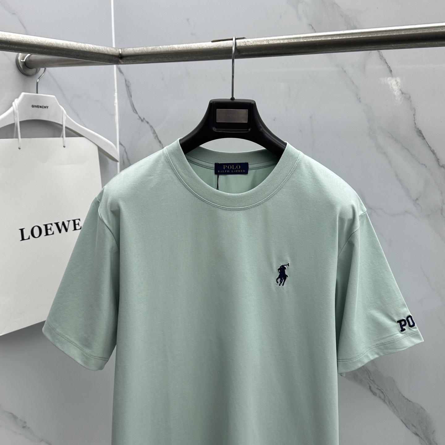 🆕Polo 新款首发专柜最新款短袖圆领T恤 高端订制 胸前品牌logo重工艺设计 高端长绒棉面料.手感柔