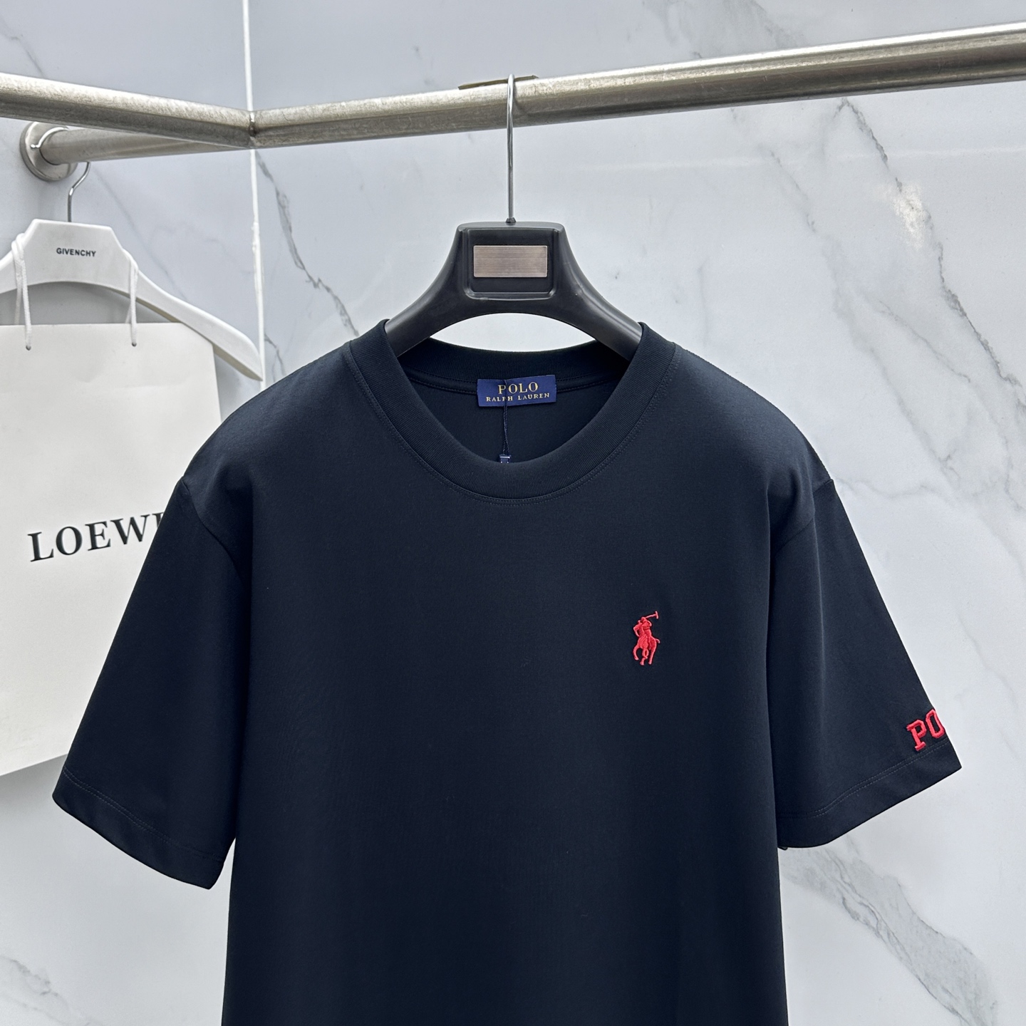 🆕Polo 新款首发专柜最新款短袖圆领T恤 高端订制 胸前品牌logo重工艺设计 高端长绒棉面料.手感柔