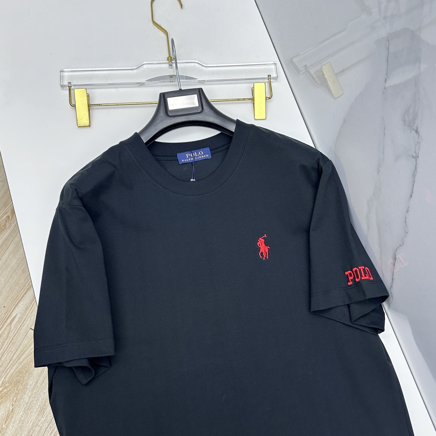 🆕Polo 新款首发专柜最新款短袖圆领T恤 高端订制 胸前品牌logo重工艺设计 高端长绒棉面料.手感柔