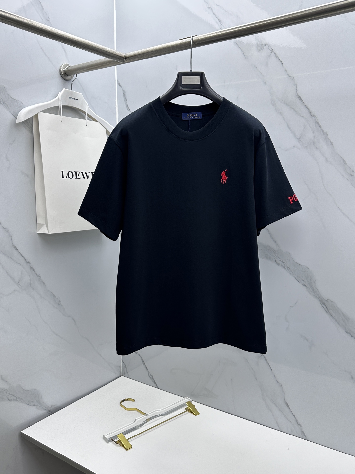 🆕Polo 新款首发专柜最新款短袖圆领T恤 高端订制 胸前品牌logo重工艺设计 高端长绒棉面料.手感柔