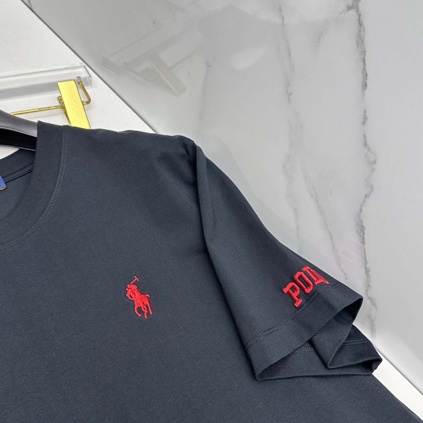🆕Polo 新款首发专柜最新款短袖圆领T恤 高端订制 胸前品牌logo重工艺设计 高端长绒棉面料.手感柔