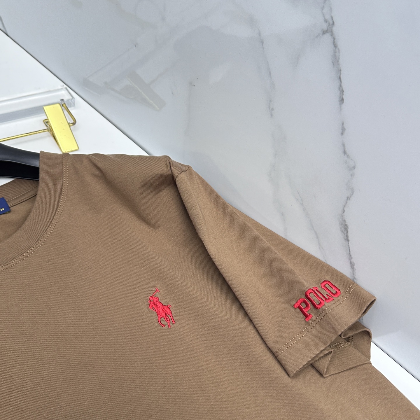 🆕Polo 新款首发专柜最新款短袖圆领T恤 高端订制 胸前品牌logo重工艺设计 高端长绒棉面料.手感柔
