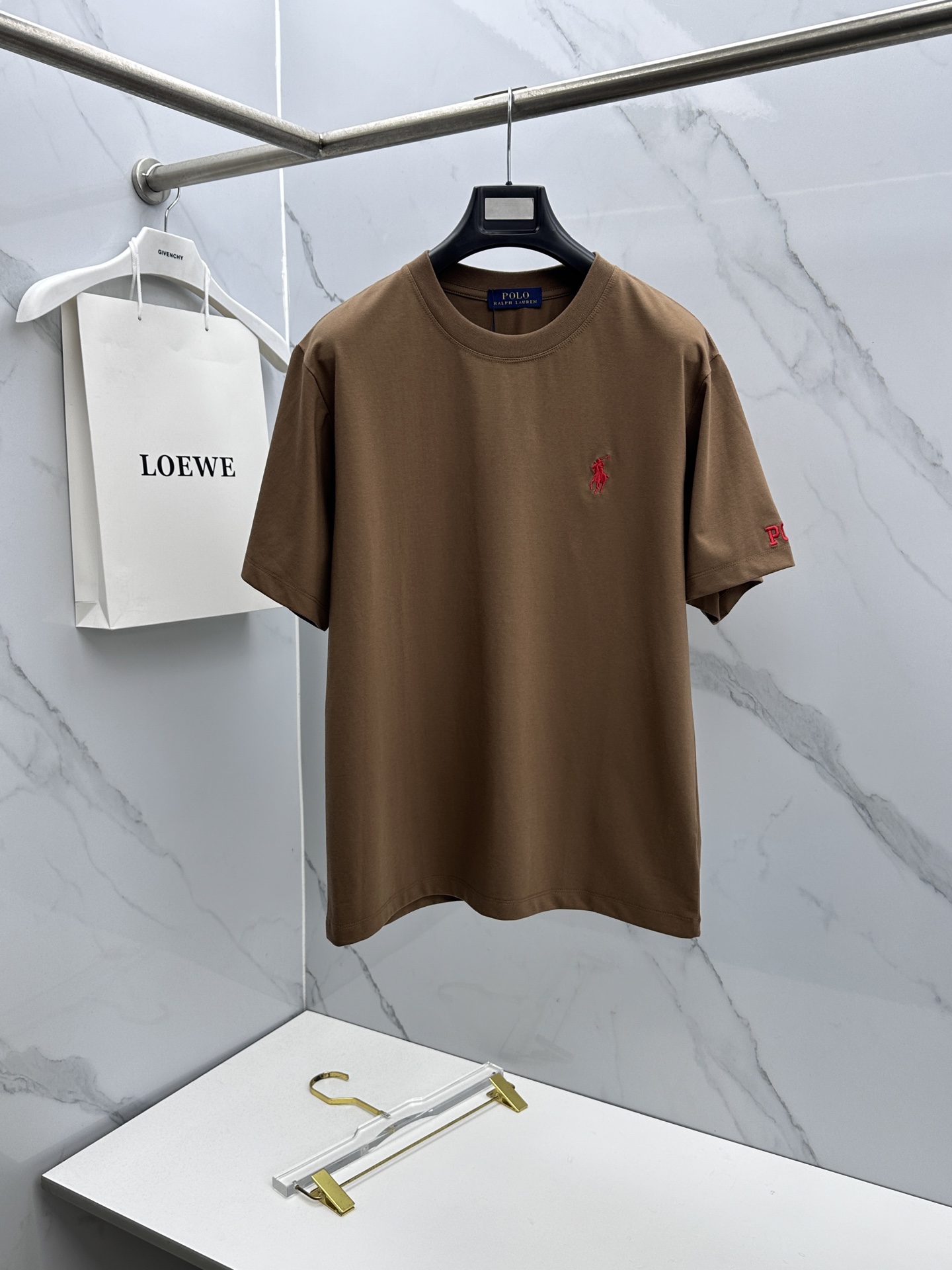 🆕Polo 新款首发专柜最新款短袖圆领T恤 高端订制 胸前品牌logo重工艺设计 高端长绒棉面料.手感柔