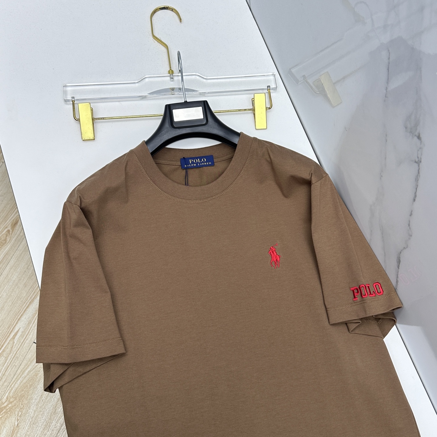 🆕Polo 新款首发专柜最新款短袖圆领T恤 高端订制 胸前品牌logo重工艺设计 高端长绒棉面料.手感柔