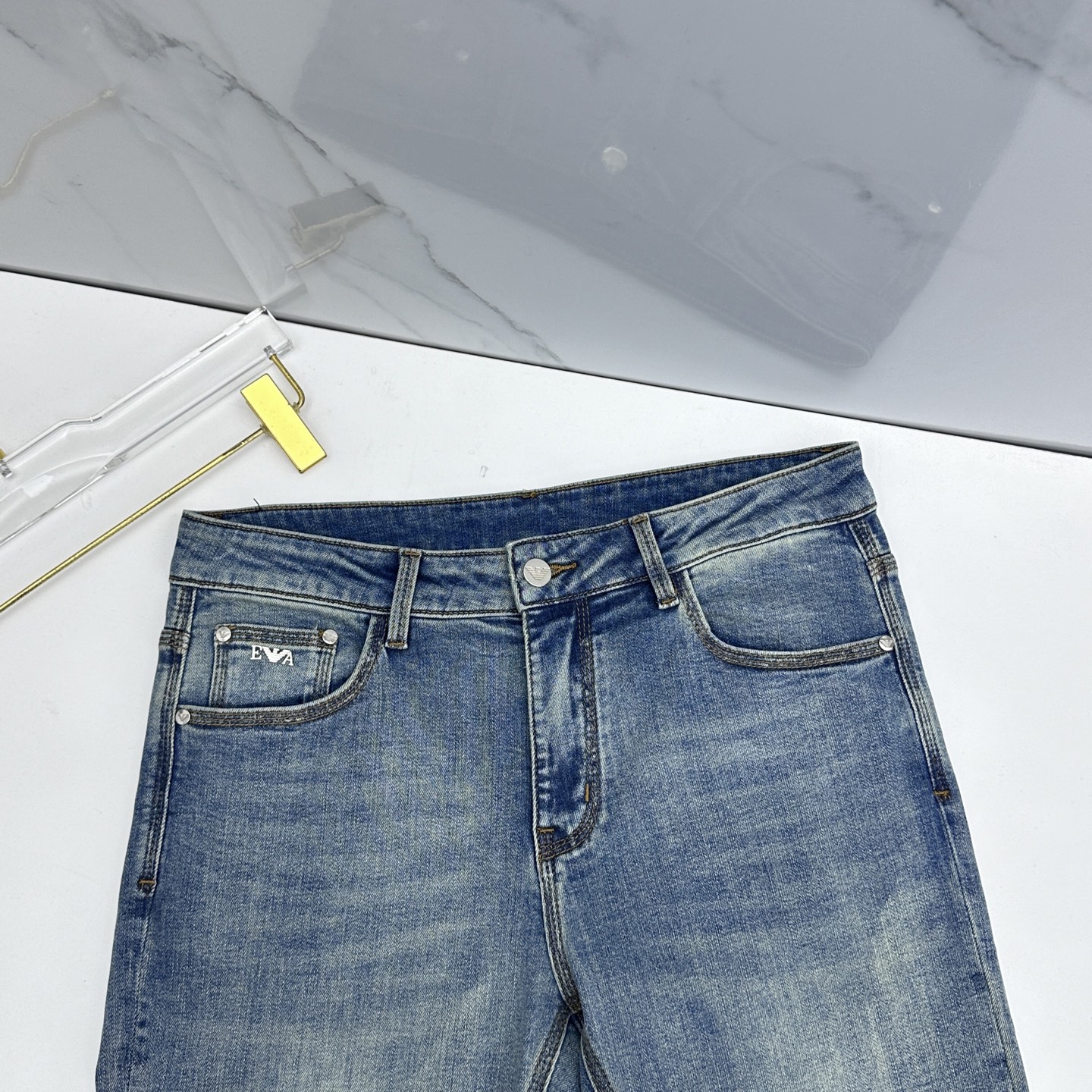🆕Amani阿玛尼 🔥高端定制、26春季最新款洗水牛仔裤 柜台同步发售 原版定制复刻 客供定制辅料 原单