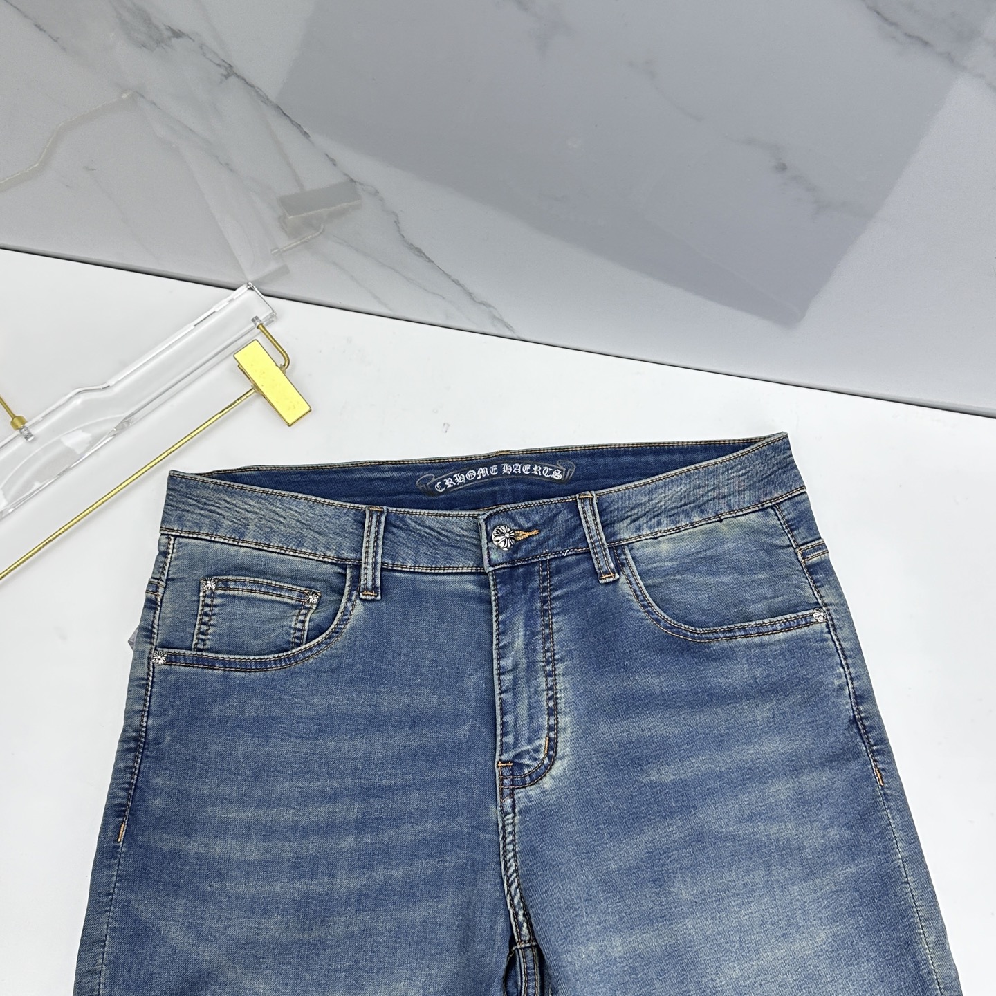 🆕CH克罗心 🔥高端定制、26春季最新款洗水牛仔裤 柜台同步发售 原版定制复刻 客供定制辅料 原单品质 