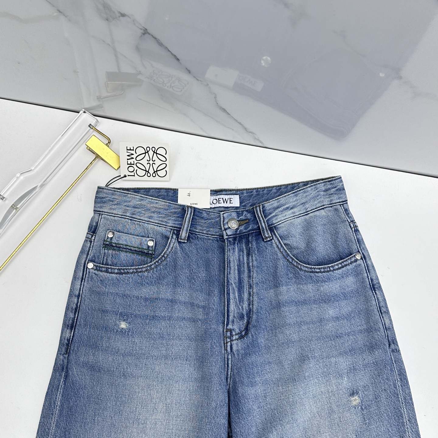 🆕LOEWE罗意威 🔥高端定制、26早春新款牛仔裤阔腿裤 柜台同步发售 原版定制复刻 客供五金辅料 原单