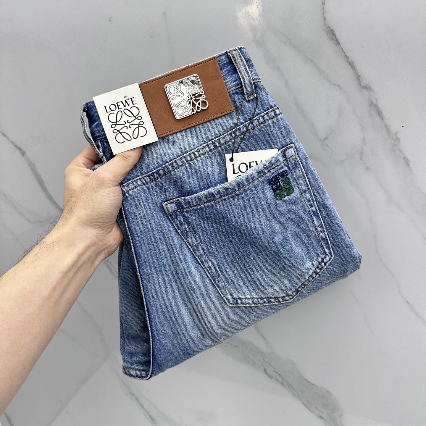 🆕LOEWE罗意威 🔥高端定制、26早春新款牛仔裤阔腿裤 柜台同步发售 原版定制复刻 客供五金辅料 原单