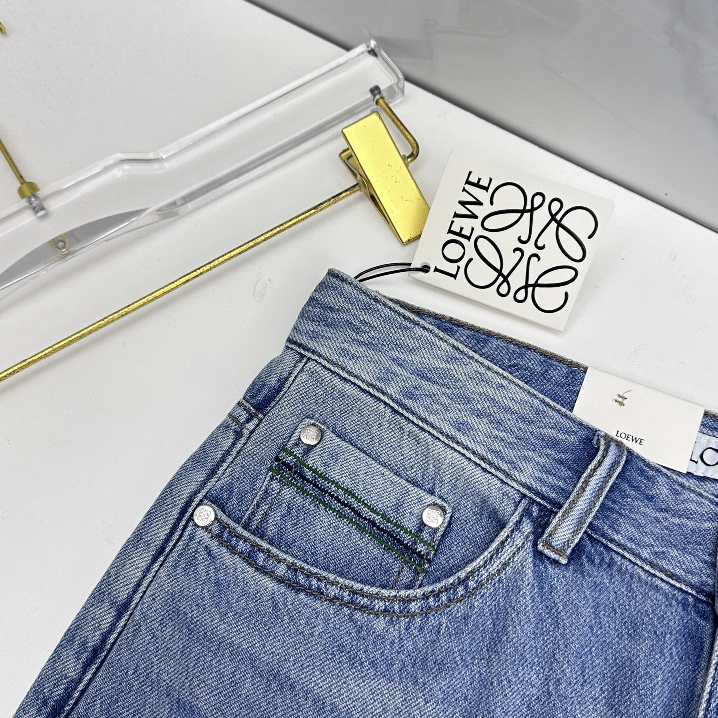 🆕LOEWE罗意威 🔥高端定制、26早春新款牛仔裤阔腿裤 柜台同步发售 原版定制复刻 客供五金辅料 原单