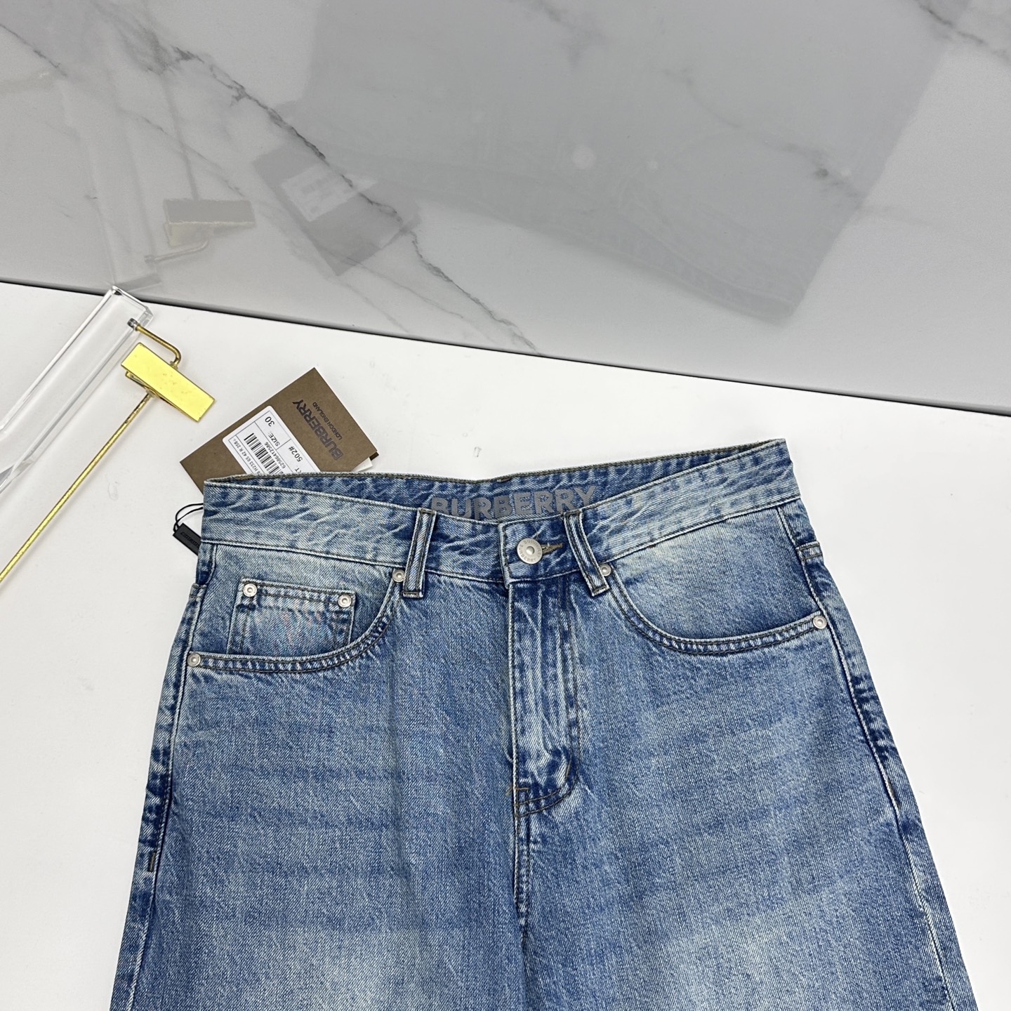 🆕Burberry巴宝莉 🔥高端定制、26早春新款牛仔裤阔腿裤 柜台同步发售 原版定制复刻 客供五金辅料