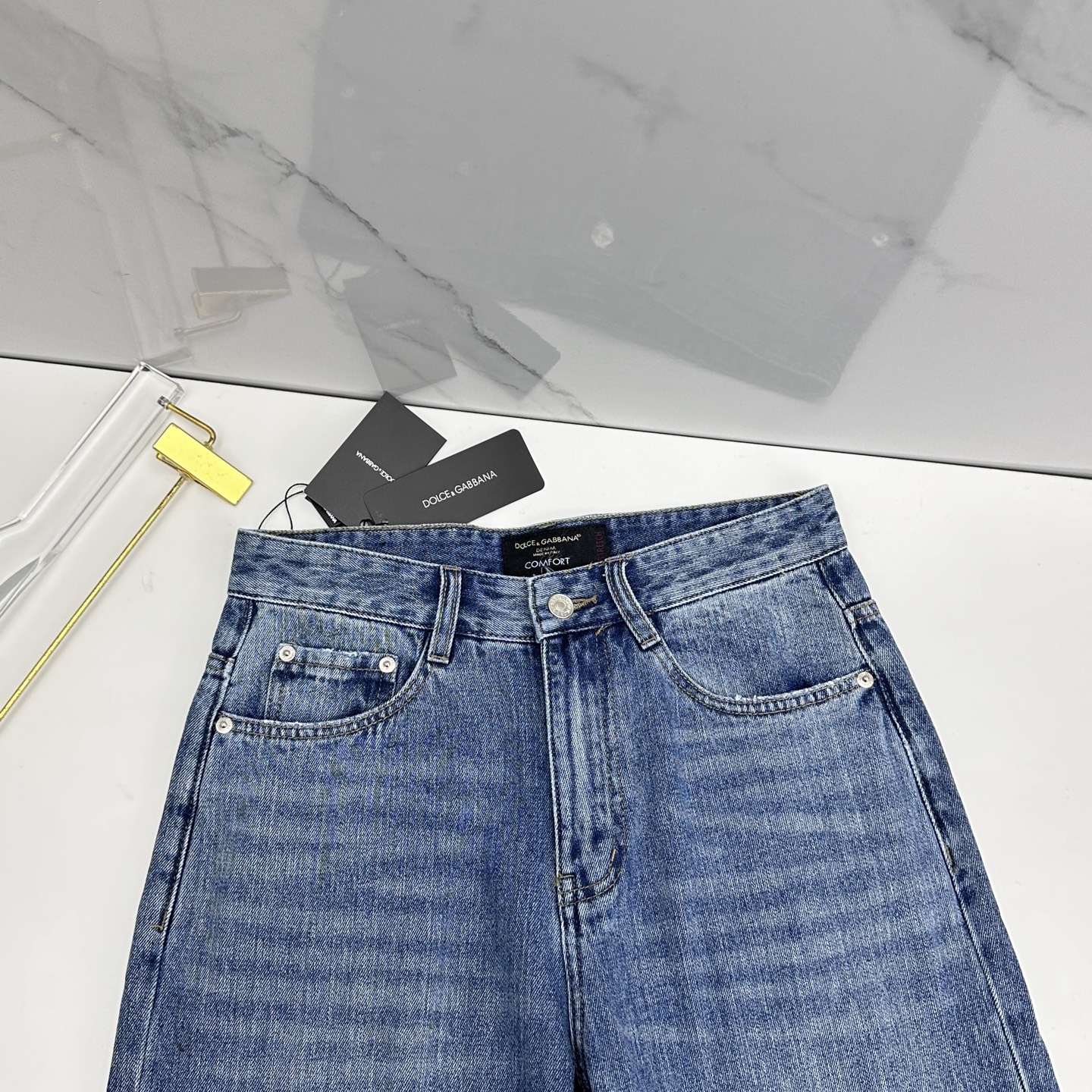 🆕DG杜嘉班纳 🔥高端定制、26早春新款牛仔裤阔腿裤 柜台同步发售 原版定制复刻 客供五金辅料 原单品质