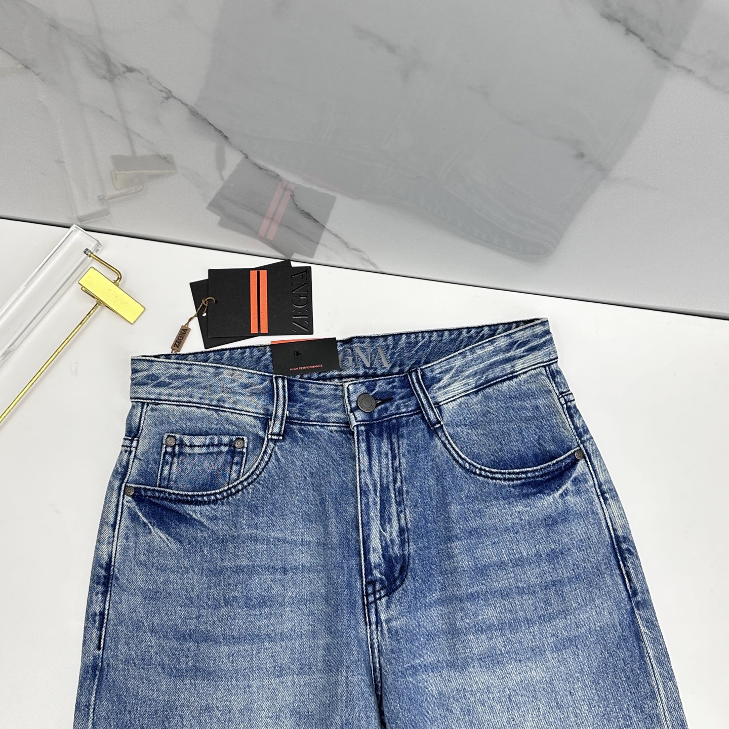 🆕ZEGNA杰尼亚 🔥高端定制、26早春新款牛仔裤阔腿裤 柜台同步发售 原版定制复刻 客供五金辅料 原单