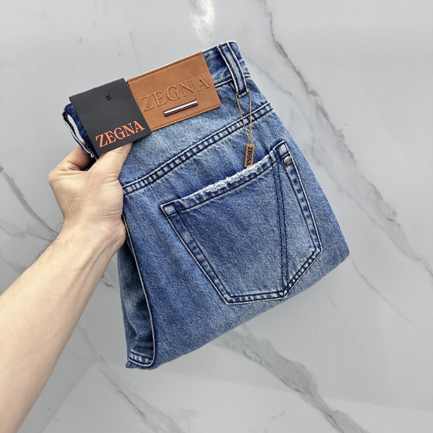 🆕ZEGNA杰尼亚 🔥高端定制、26早春新款牛仔裤阔腿裤 柜台同步发售 原版定制复刻 客供五金辅料 原单
