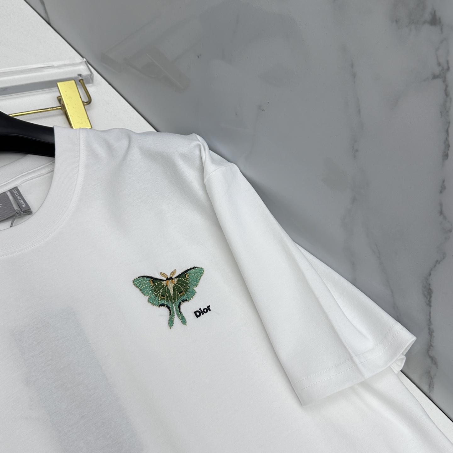 🆕Dior迪奥 新款首发专柜最新款短袖圆领T恤 高端订制 胸前品牌logo重工艺设计 高端长绒棉面料.手
