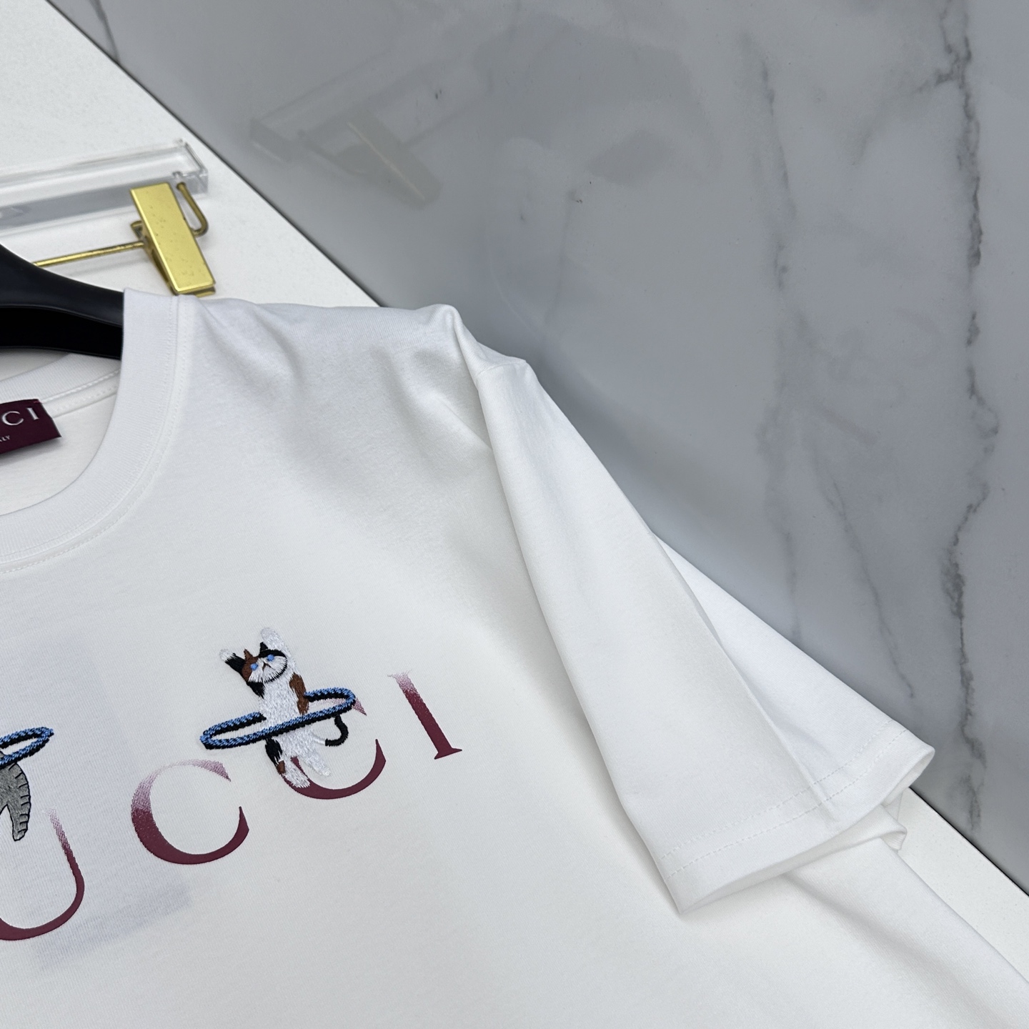 🆕Gucci古驰 新款首发专柜最新款短袖圆领T恤 高端订制 刺绣工艺设计 高定面料.手感柔软.穿着舒适.