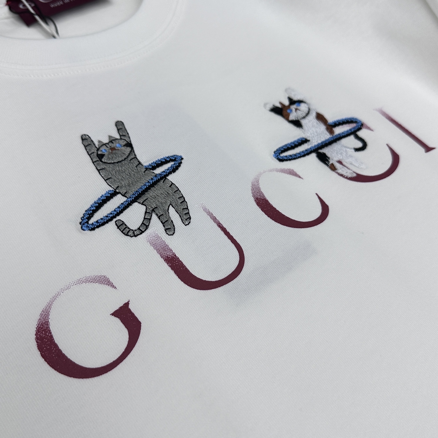 🆕Gucci古驰 新款首发专柜最新款短袖圆领T恤 高端订制 刺绣工艺设计 高定面料.手感柔软.穿着舒适.