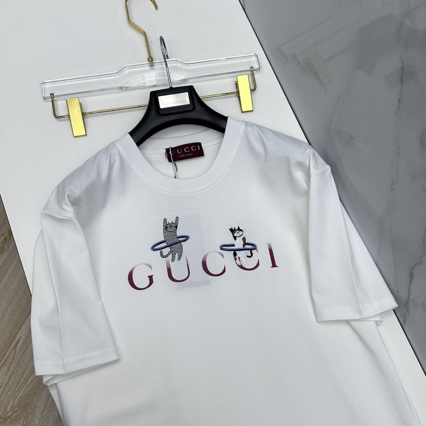 🆕Gucci古驰 新款首发专柜最新款短袖圆领T恤 高端订制 刺绣工艺设计 高定面料.手感柔软.穿着舒适.