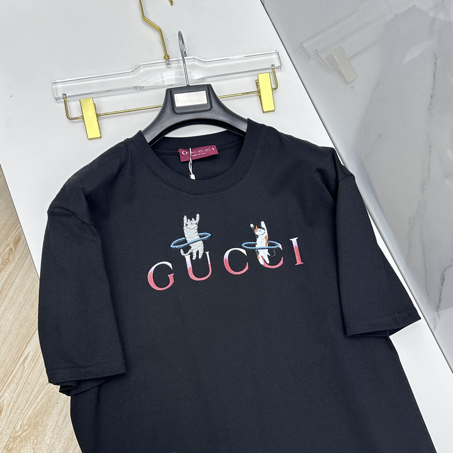 🆕Gucci古驰 新款首发专柜最新款短袖圆领T恤 高端订制 刺绣工艺设计 高定面料.手感柔软.穿着舒适.