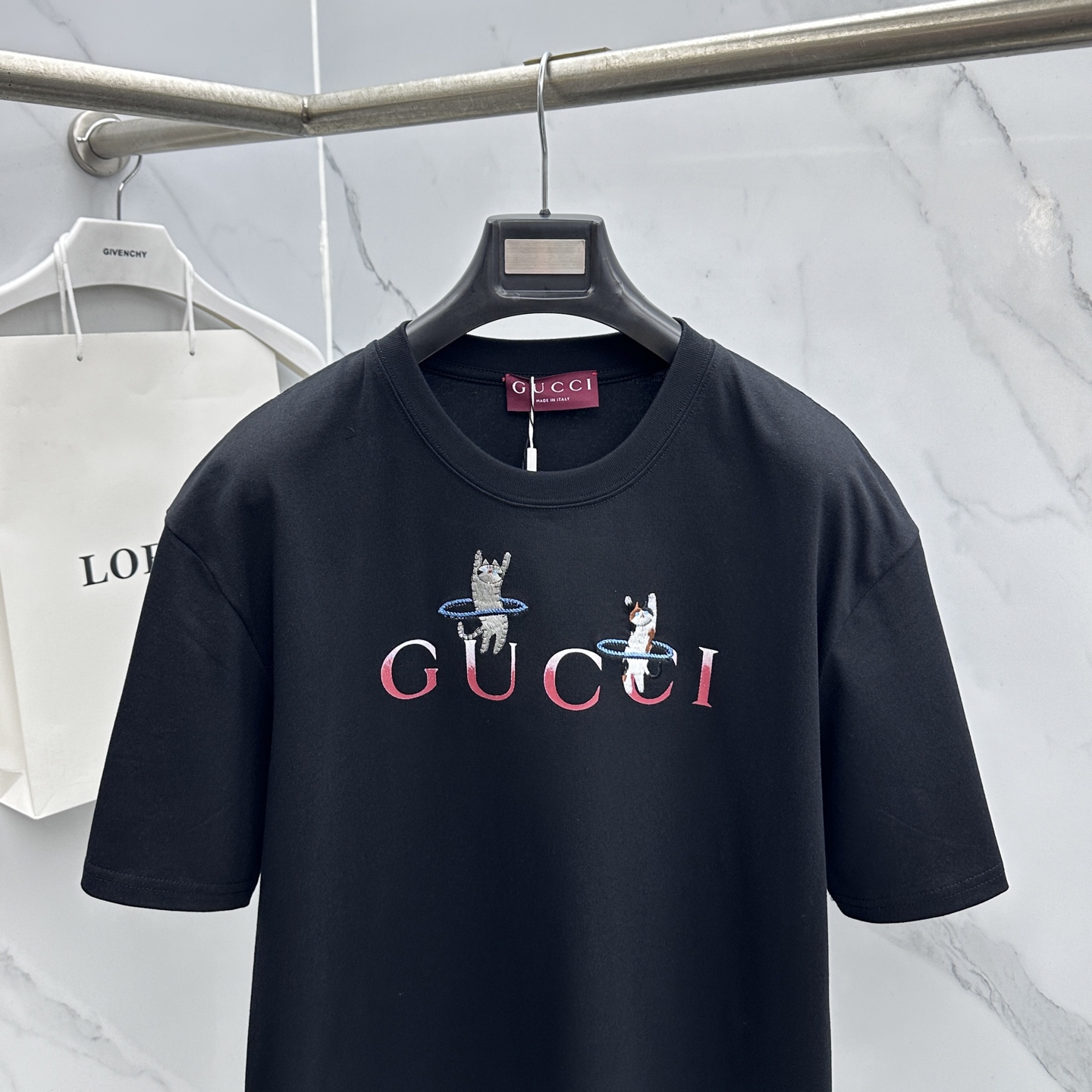🆕Gucci古驰 新款首发专柜最新款短袖圆领T恤 高端订制 刺绣工艺设计 高定面料.手感柔软.穿着舒适.