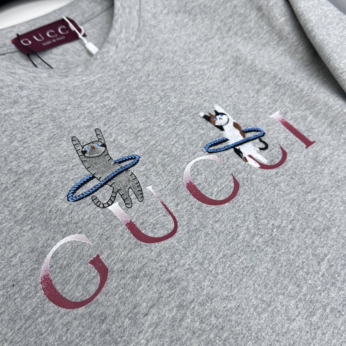 🆕Gucci古驰 新款首发专柜最新款短袖圆领T恤 高端订制 刺绣工艺设计 高定面料.手感柔软.穿着舒适.