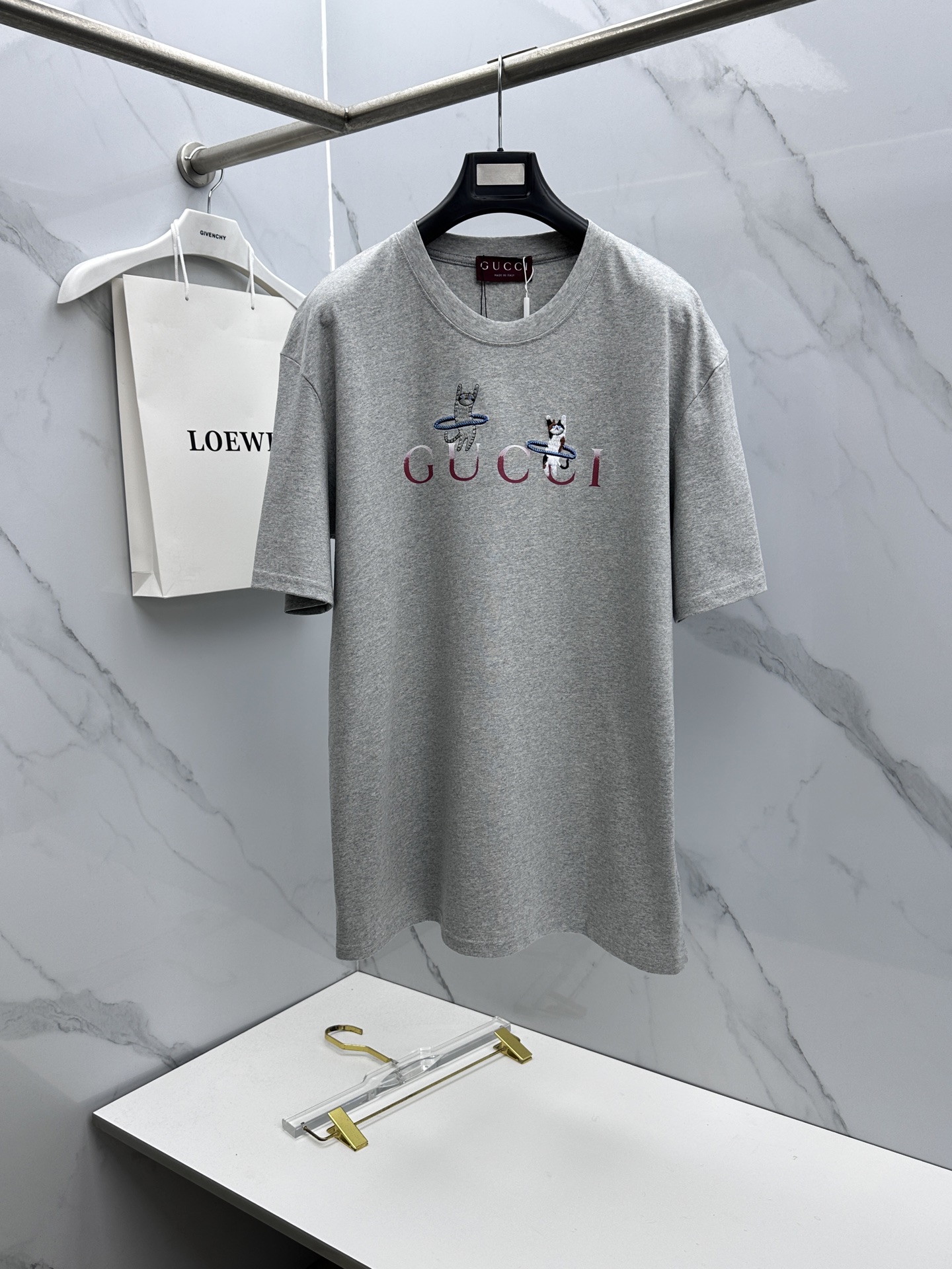 🆕Gucci古驰 新款首发专柜最新款短袖圆领T恤 高端订制 刺绣工艺设计 高定面料.手感柔软.穿着舒适.