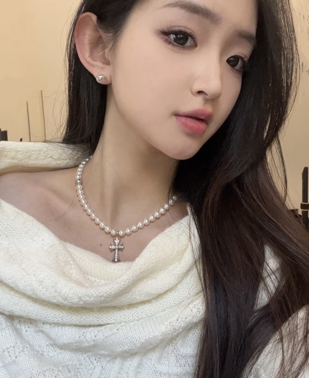 Chrome Hearts 𝐂𝐡𝐫𝐨𝐦𝐞 𝐡𝐞𝐚𝐫𝐭𝐬 克罗心xmikimoto联名十字架项链