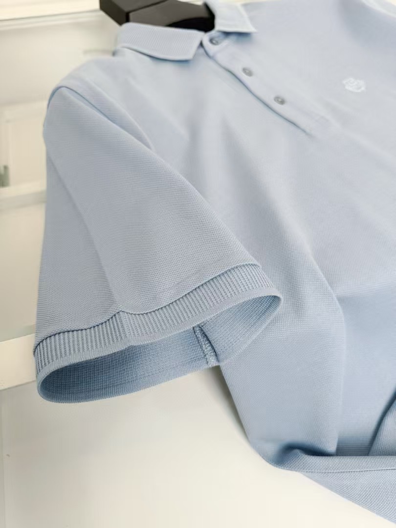 Loro Piana Men's Jersey Cotton Polo Shirt - Embroidered Logo, Knit Collar 5 a1745219327141 3357