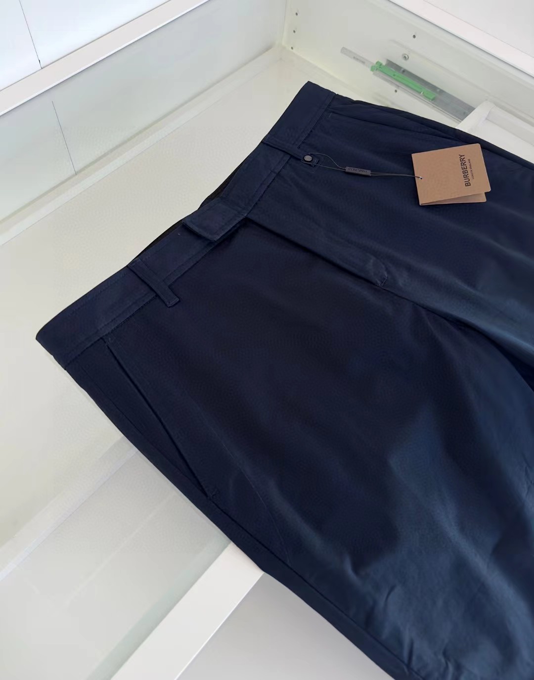 Burberry Men's Cotton Twill Chino Shorts with Webbing Trim - Casual Elegance 3 a1745391790328 8741