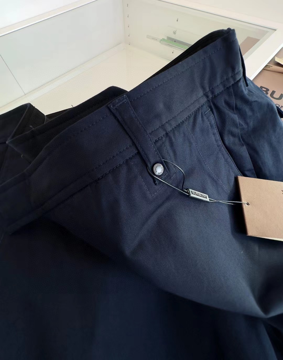 Burberry Men's Cotton Twill Chino Shorts with Webbing Trim - Casual Elegance 6 a1745391790332 6523