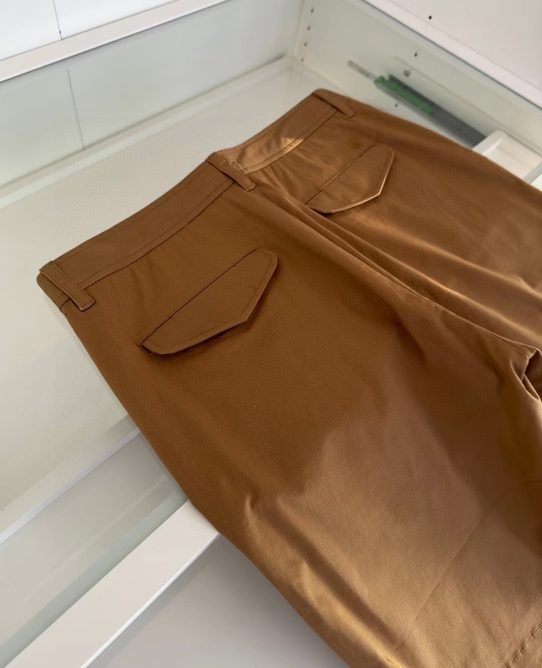 Burberry Men's Khaki Cotton Twill Shorts with Woven Tape Detail 8 a1745391823235 8717
