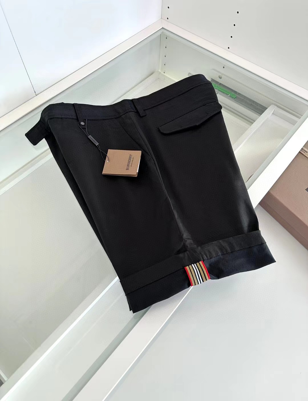 Burberry Cotton Twill Chino Shorts with Webbing Detail, Size 30-38 9 a1745391846292 4587