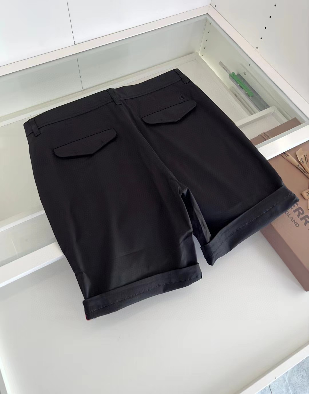 Burberry Cotton Twill Chino Shorts with Webbing Detail, Size 30-38 7 a1745391846298 0748