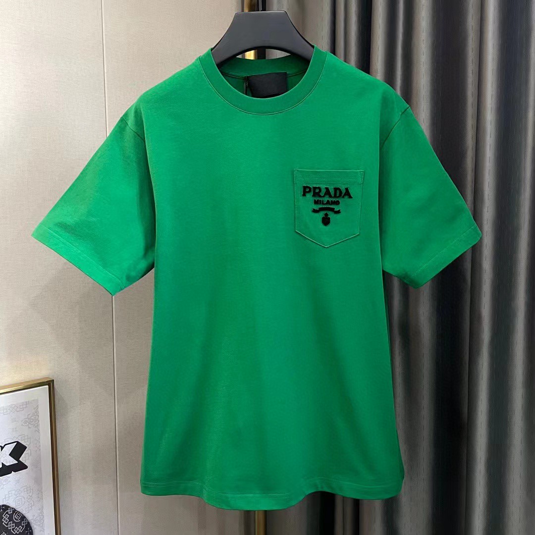Prada Milano Crew Neck T-Shirt | Short Sleeve Tee for Men, Red 5 a1745392637253 6286