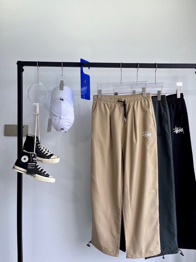 7 Star Collection Stussy Clothing Pants & Trousers Black Grey Khaki Unisex Spring/Summer Collection Leggings