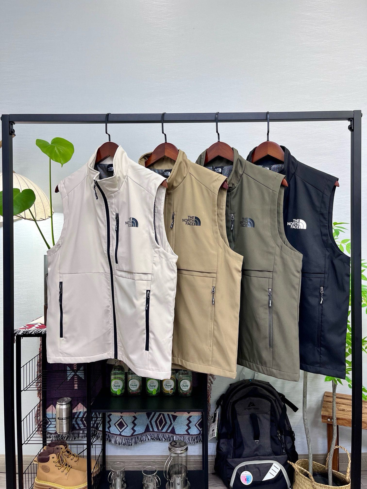 The North Face Odzież Kamizelka Beżowy Czarny Zielony Khaki Unisex Kolekcja jesienna