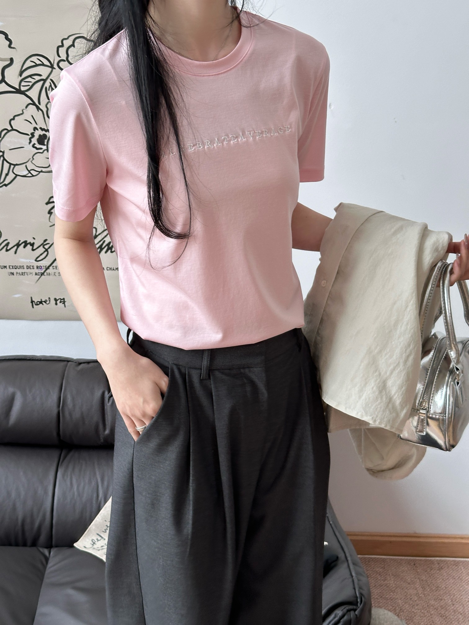 High-Quality Female Suit with Short Sleeves and High-Grade Shirt – P276 BV T.M-2XL - 图片 7
