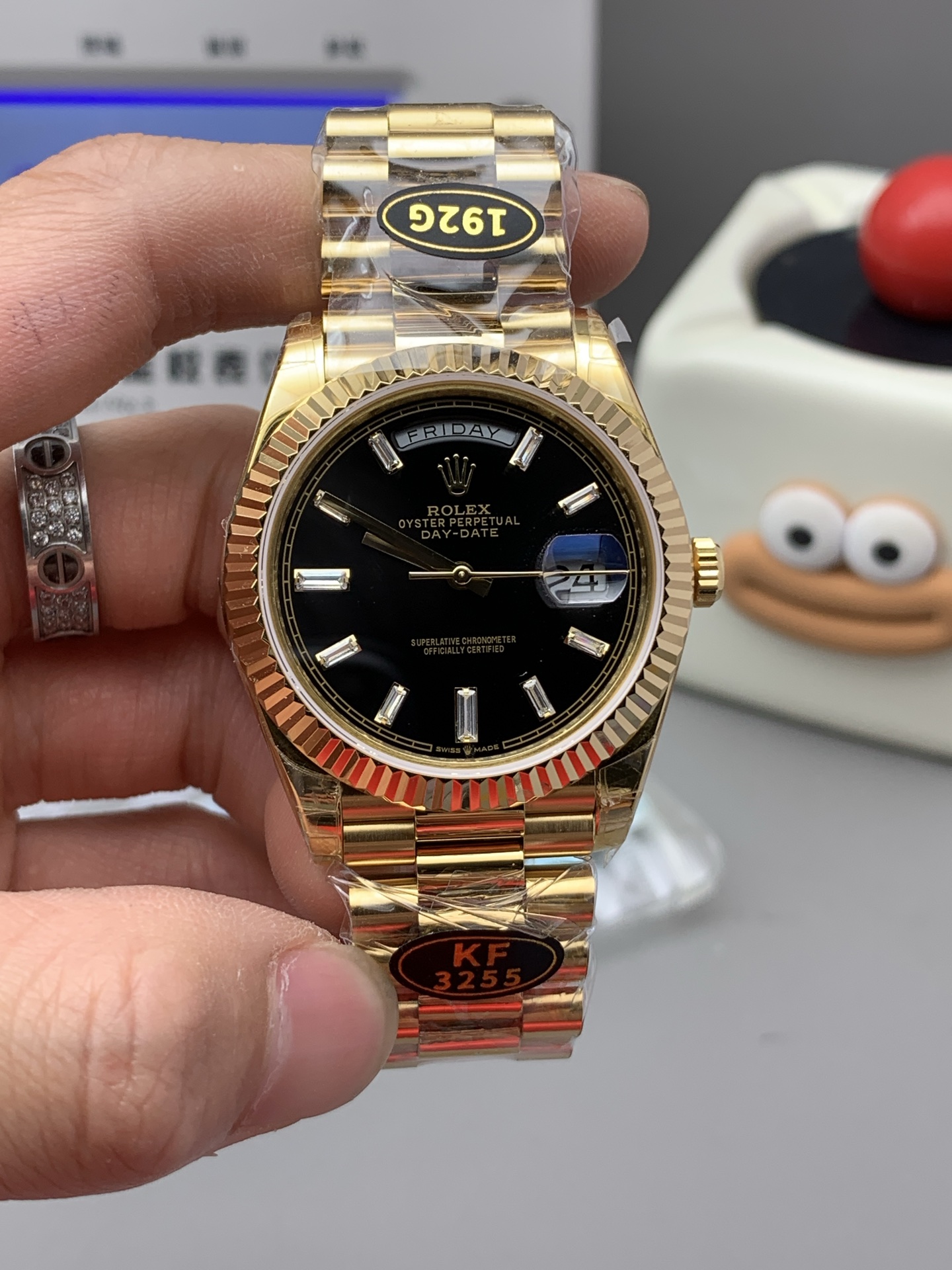 NO:387868,KF counterweight with gold package black rock candy!  Movement!  ,19860909KF 配重带包金版 黑冰糖！ 机芯！,,Watch