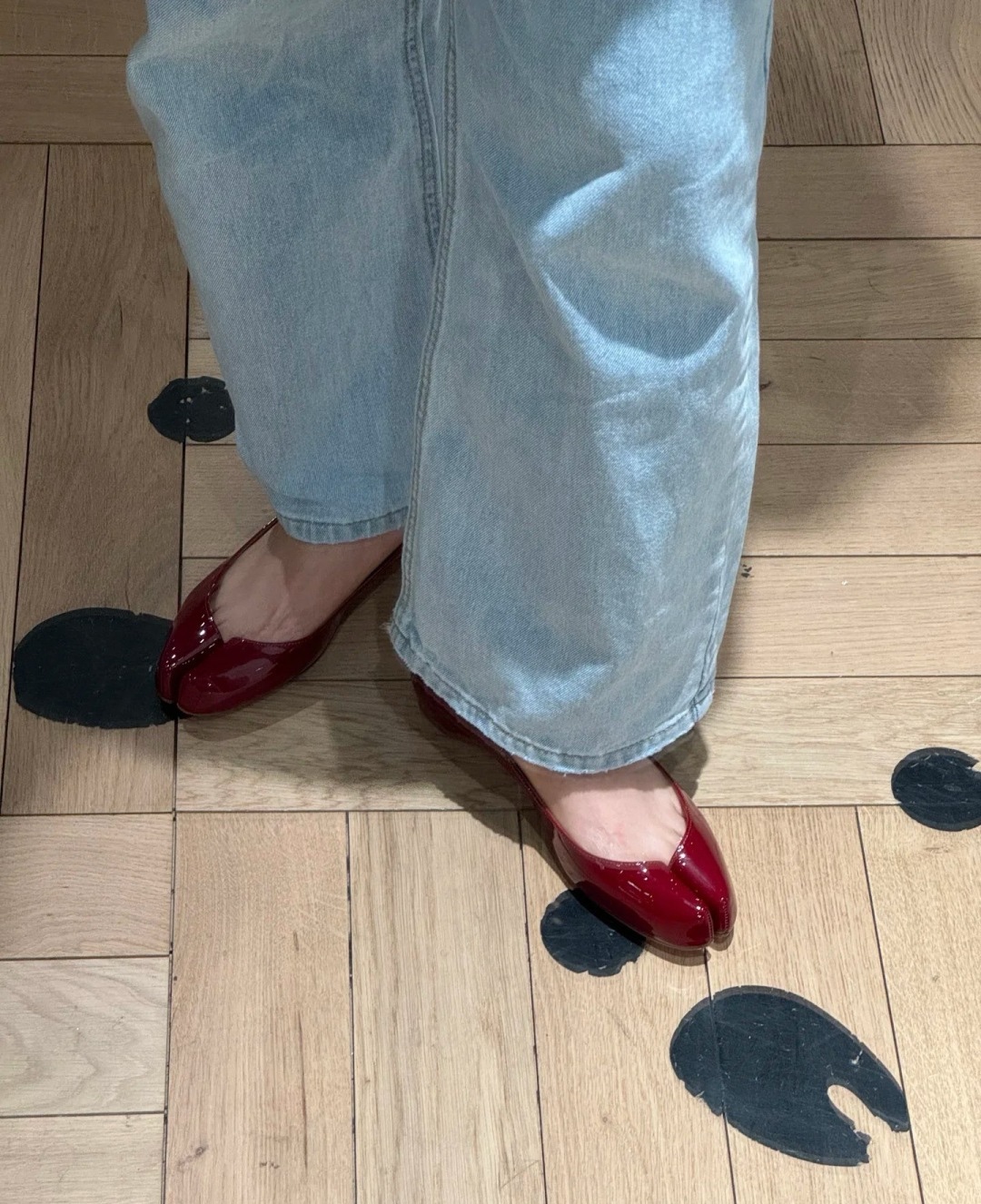 NO:260914,#Reference for foot pictures, split toe shoes19860909#上脚图参考,分趾鞋,Women's Shoes