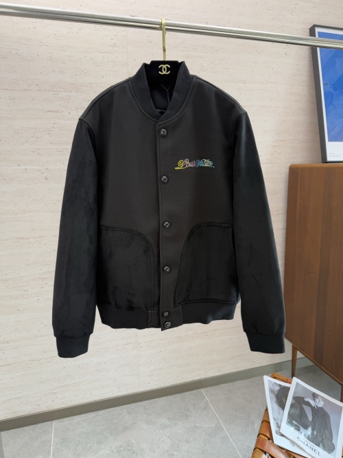 Louis Vuitton 1V25ss Clover Rhinestone Baseball Jacket - Wool Blend 1 Louis Vuitton 1V25ss Clover Rhinestone Baseball Jacket - Wool Blend