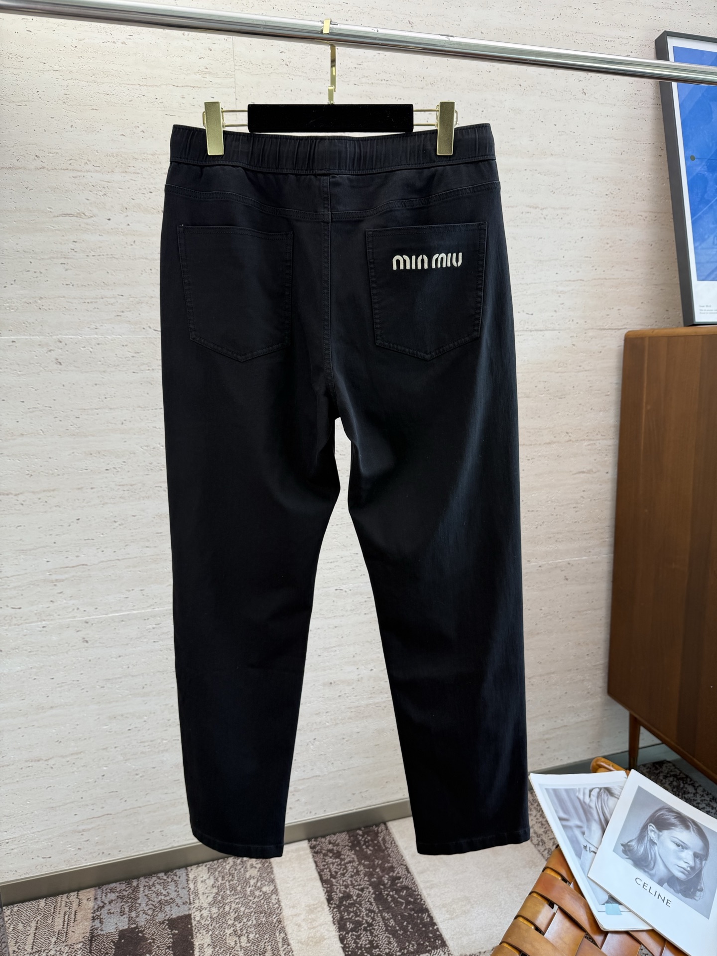 Miu Miu Men's Slim Fit Casual Denim Pants Elastic Waistband Comfort 3 i1750692707451 69 0 1