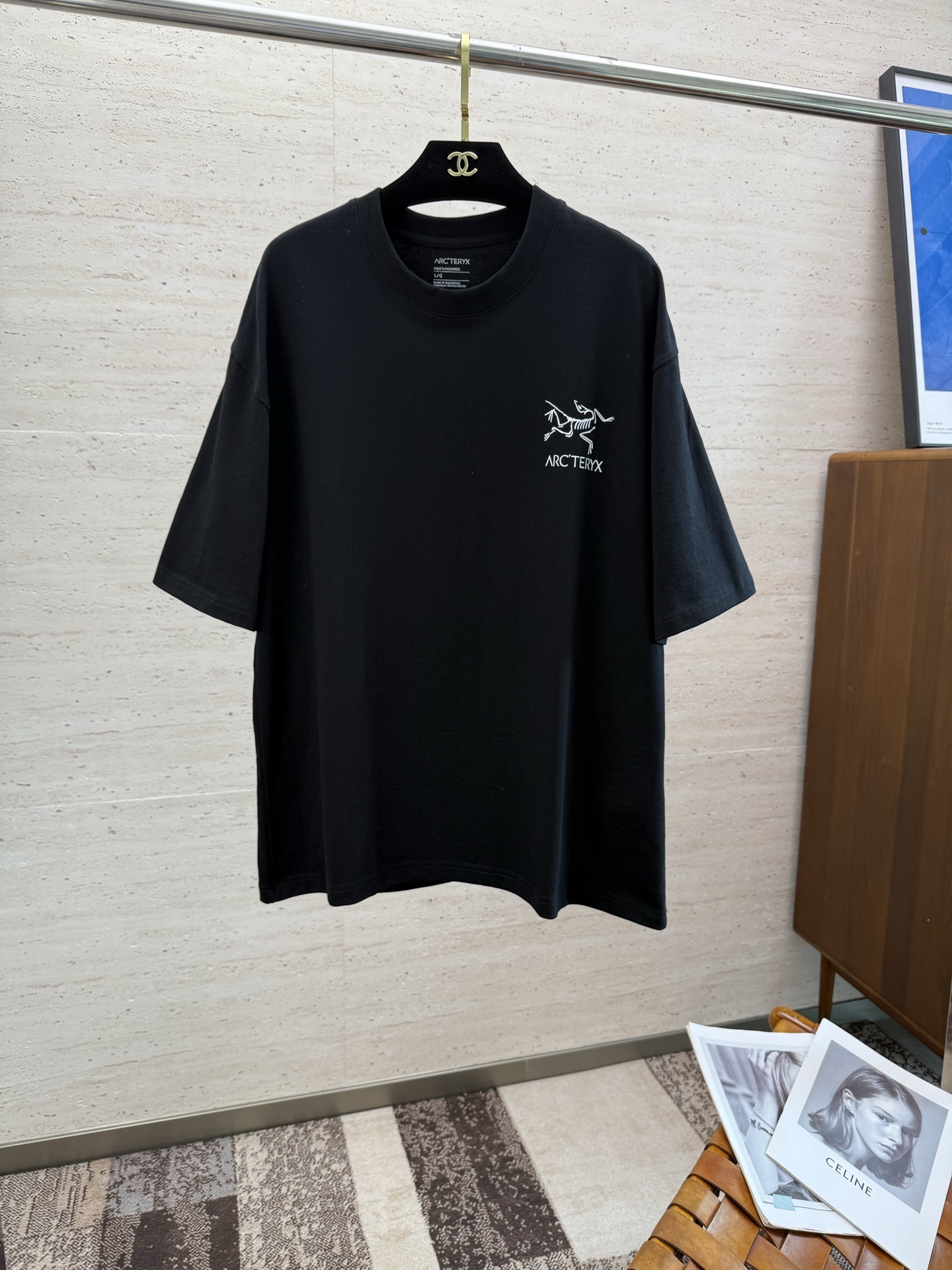T-shirt Arc'teryx P260ARC Noir, Coupe Décontractée, Logo Distinctif
