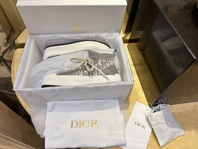 Dior Canvas Shoes Embroidery Canvas High Tops