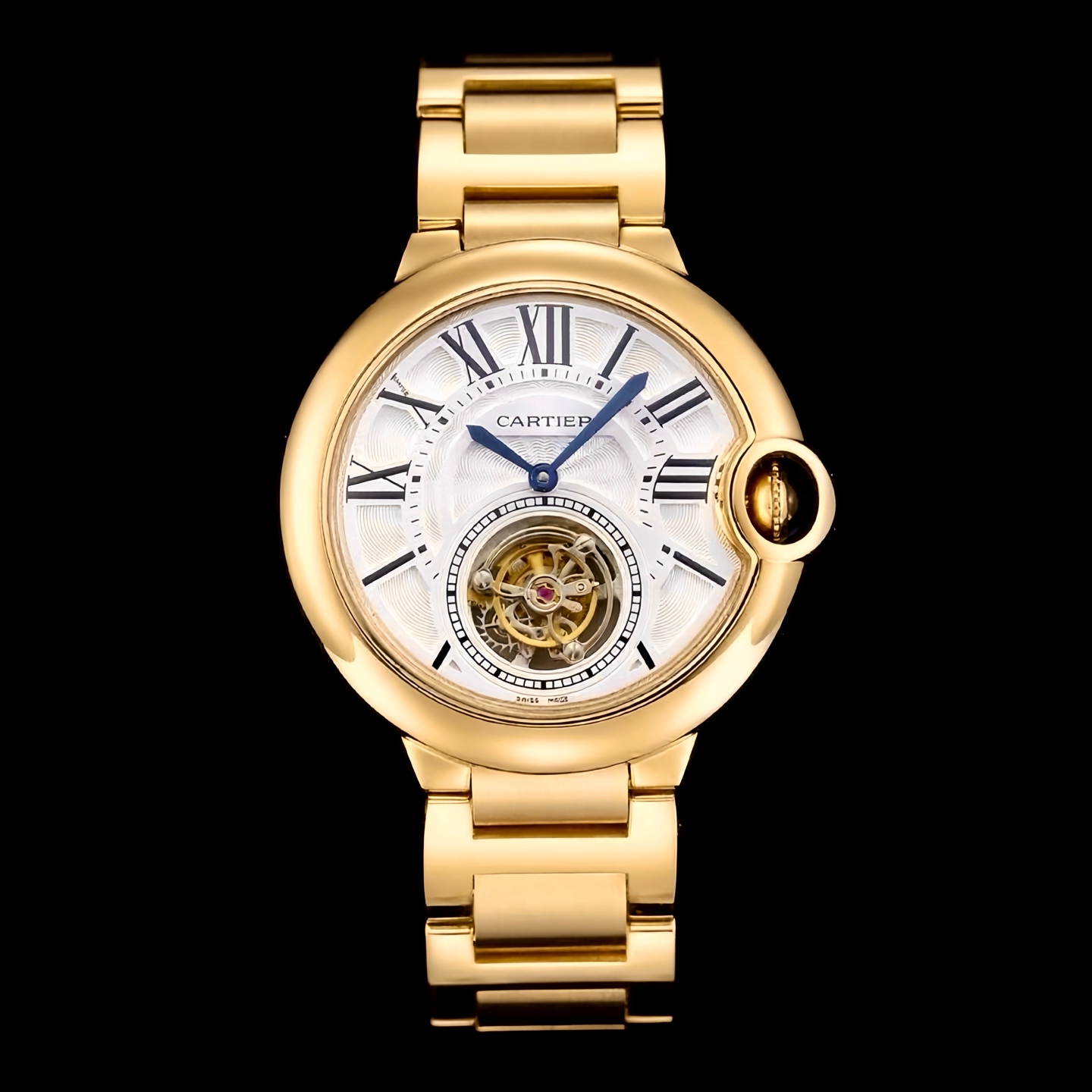 NO:860288,UF 2026 Cartier’s latest version 42 tourbillon blue balloon men’s watch!  There are white noodles and gray noodles!  The overall look is more refined and formal!  The black mimeograph of the Roman scale is more three-dimensional and plump, all the English fonts of Maitou have been corrected and updated to be clearer and more three-dimensional, and the chrysanthemum pattern in the middle radiates clearly, giving a more three-dimensional visual enjoyment!  The new steel strap buckle has been redesigned, becoming thinner, smaller and more refined!  The overall steel grain of the strap is also slightly different from the previous version!  1. The shell is polished with Swiss grade precision!  Original blue spinel crown!  The curvature of the case and the crescent shape are incomparable in texture!  Perfect sapphire fish eye bubble crystal mirror with crescent opening!  Multiple sets of combined shell covers are rigorous, delicate and detailed!  3 degrees strong waterproof!  The exquisite watch strap is polished and has a great feel!  The logo on the back cover of the watch case is restored using German CNC engraving and has 8 genuine screws!  2. The words inside the dial are genuine foundry level!  The most difficult and strongest reproduction!  Top quality genuine burnt steel blue hands!  Flash kill all versions on the market!  3. The movement adopts high-precision tourbillon machinery. After the ultra-fine assembly by the watch master, the movement is very stable and the time is accurate. 4. Super-precision 316L steel belt and Italian quick-release belt are optional. Great value for money!  If you buy it, you will earn it, cartier19860909UF 2026年卡地亚最新版本42陀飞轮蓝汽球男表！有白面和灰面！ 整体更加精致正装！罗马刻度黑色油印更立体丰满,麦头所有英文字体改正新版,更清晰立体,而中间菊花纹路放射清晰,更加呈现立体视觉享受！钢带款新表扣己改款,变薄变小更精致！表带钢粒整体也微薄区别于之前版本！ 1.壳套方面瑞士品级精工打磨！原装蓝色尖晶石表冠！表壳型状弧度,月牙位型态质感无敌！ 完美蓝宝石鱼眼水泡水晶镜面加月牙开口！多套组合壳套严谨精致细密！3度强势防水！精品表带打磨拉纱手感爆棚！表壳后盖logo,采用德国CNC雕刻复原,8颗正品级螺丝！ 2.表盘内部正品代工厂级别的字面！超难的最强复刻！顶尖纯正烧钢蓝指针！秒杀市场所有版本！ 3.机芯方面采用高精准级陀飞轮机械,装表师父的超精细装配后,机芯很稳定,走时精准. 4.超精316L钢带和意大利快拆皮带可选 物超所值！买到就是赚到,,cartier,Watch