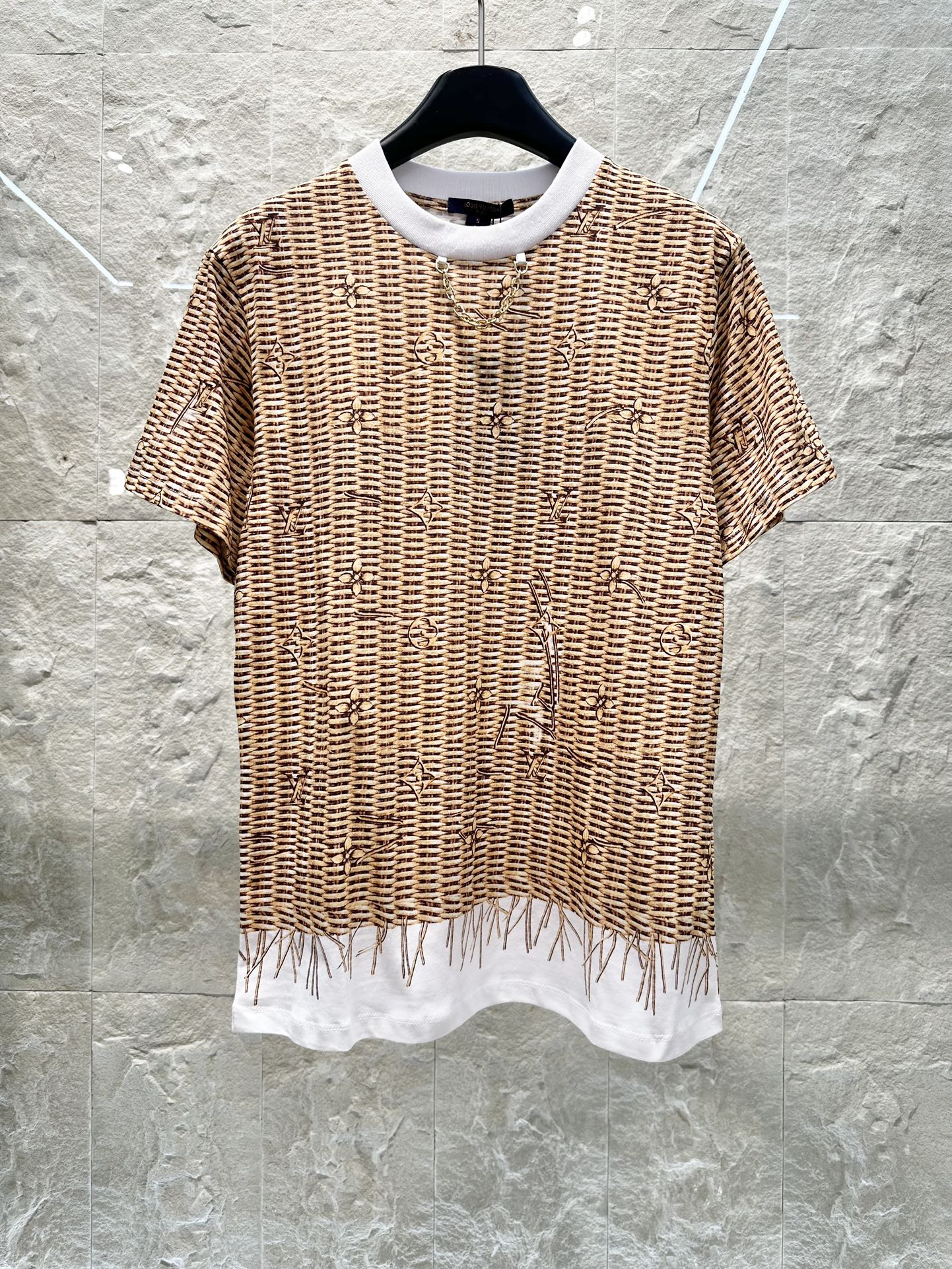 Louis Vuitton Vêtements T-Shirt Imprimé Vintage Manches courtes