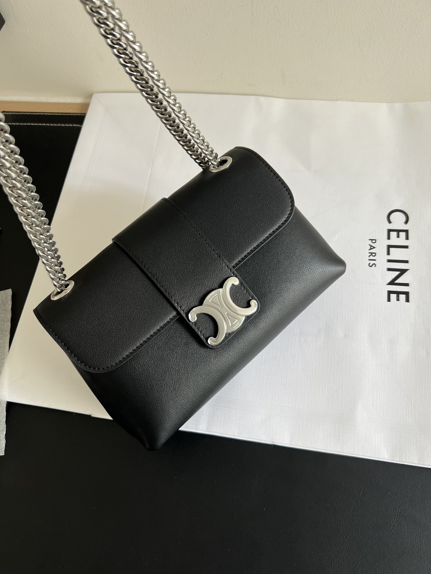 Celine 23cm black silver